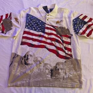 Patriotic men’s polo “Declaration of Independence” size XL